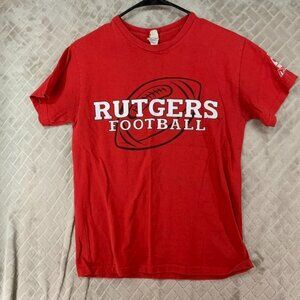 Delta Pro Weight Mens S Red T-Shirt Rutgers Football Snickers Marathon Sports